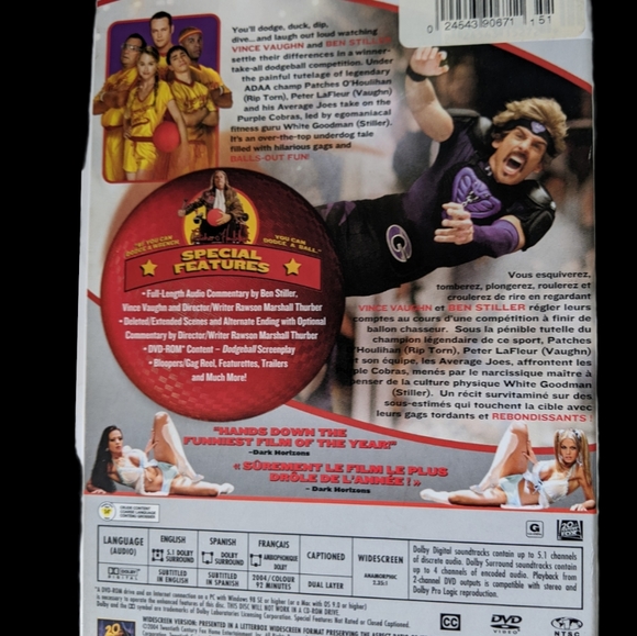 Dodgeball DVD with English / French / Spanish - great condition - Picture 2 of 2